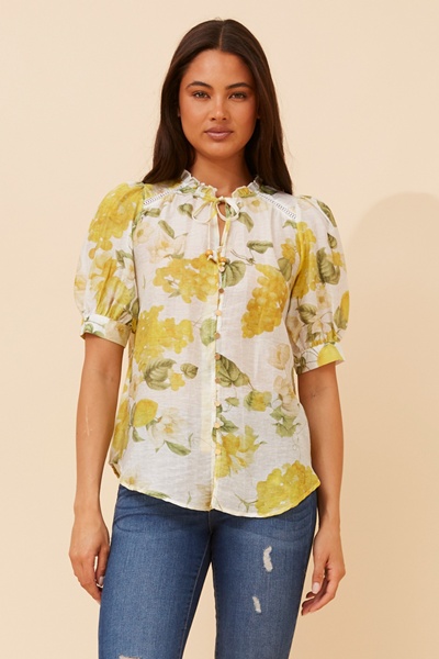 BRINLEY FRUIT PRINT TOP