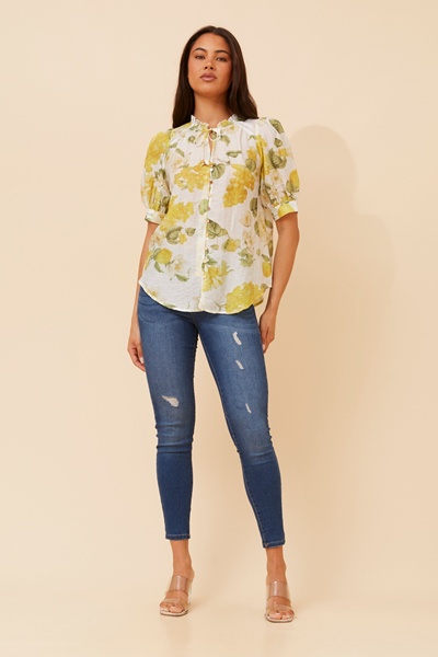 BRINLEY FRUIT PRINT TOP