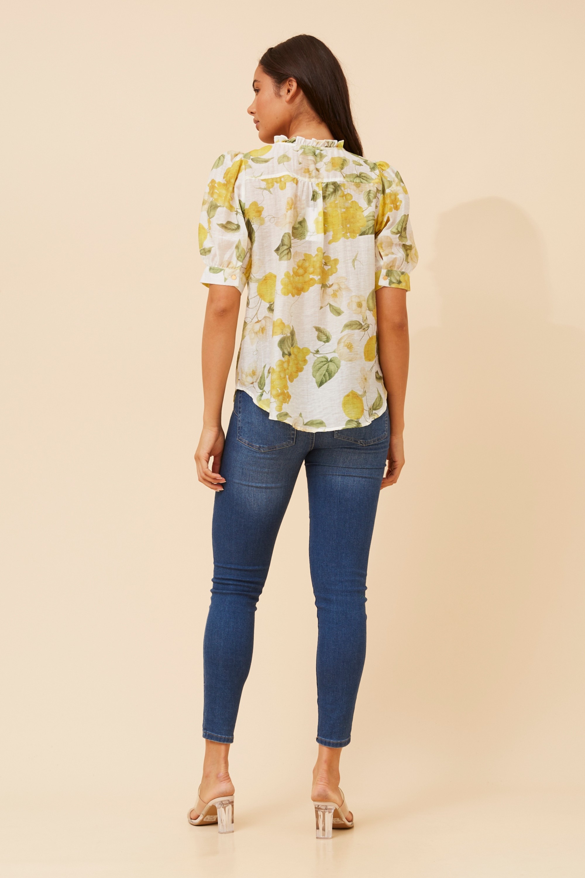 BRINLEY FRUIT PRINT TOP