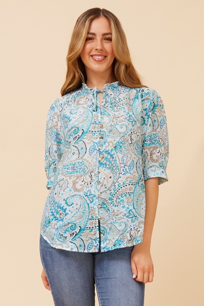 BRINLEY PAISLEY PRINT SHIRT