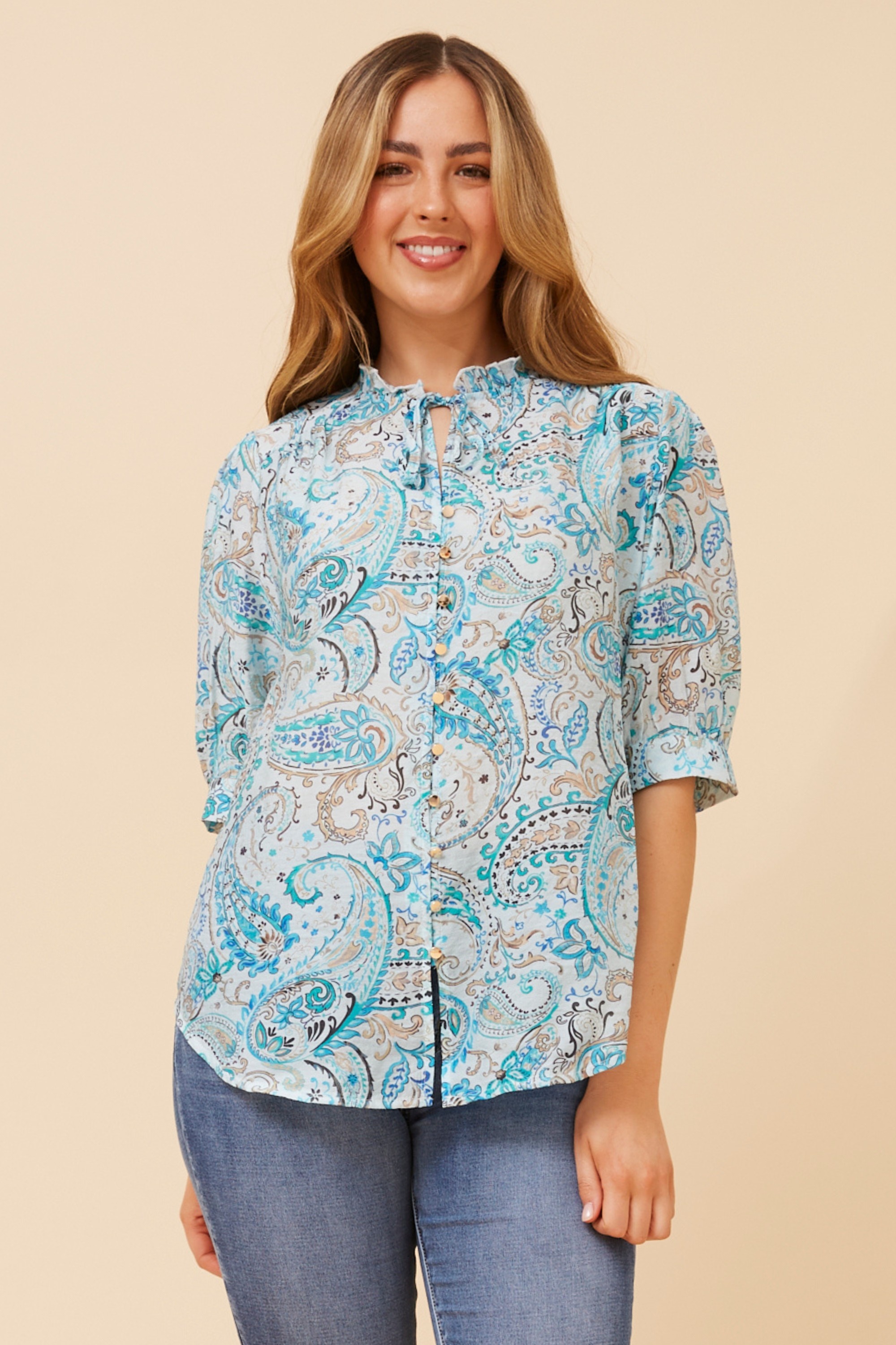 BRINLEY PAISLEY PRINT SHIRT