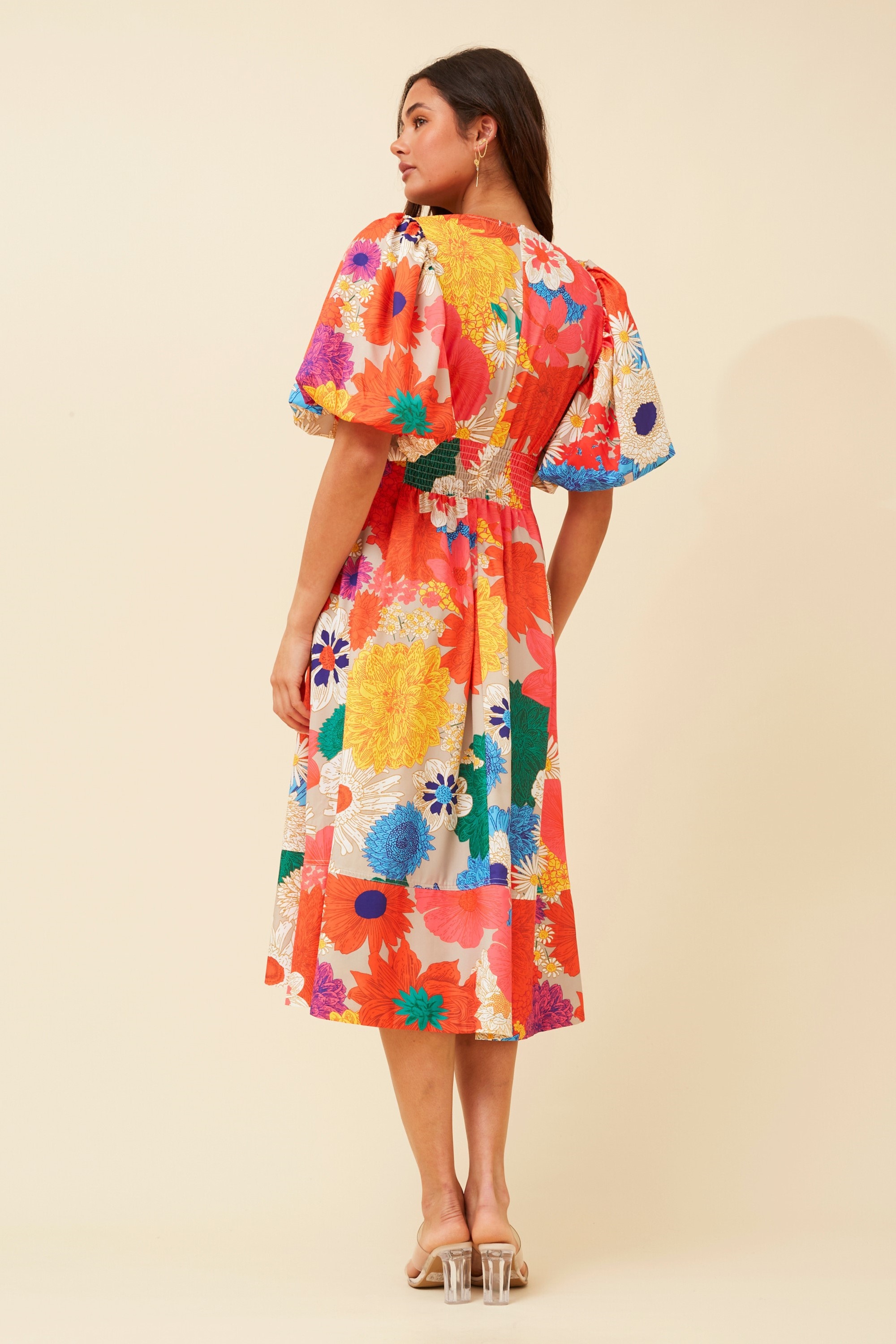 BRITANNIA FLORAL MIDI DRESS