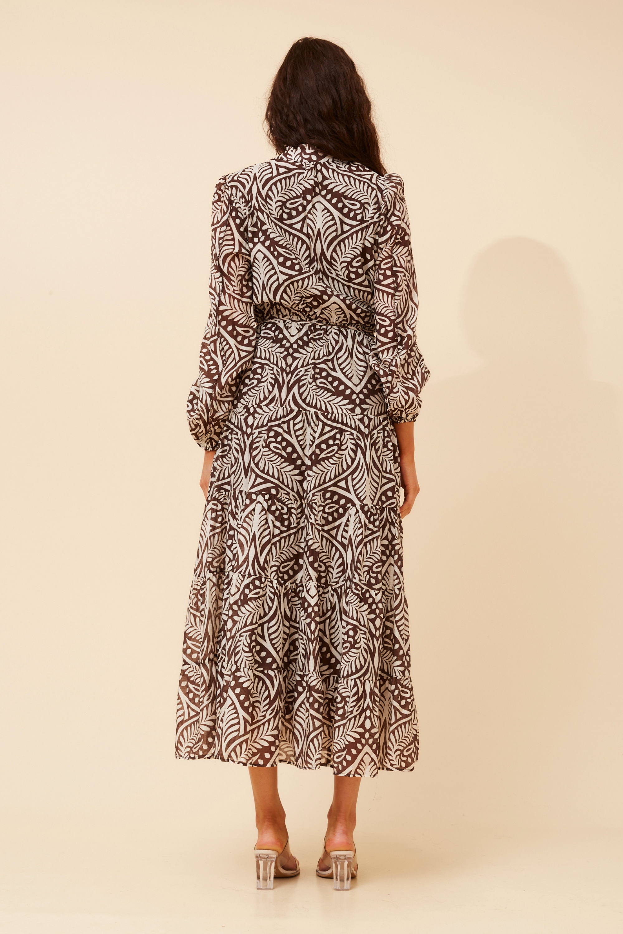 BRONYA ABSTRACT PRINT MAXI DRESS