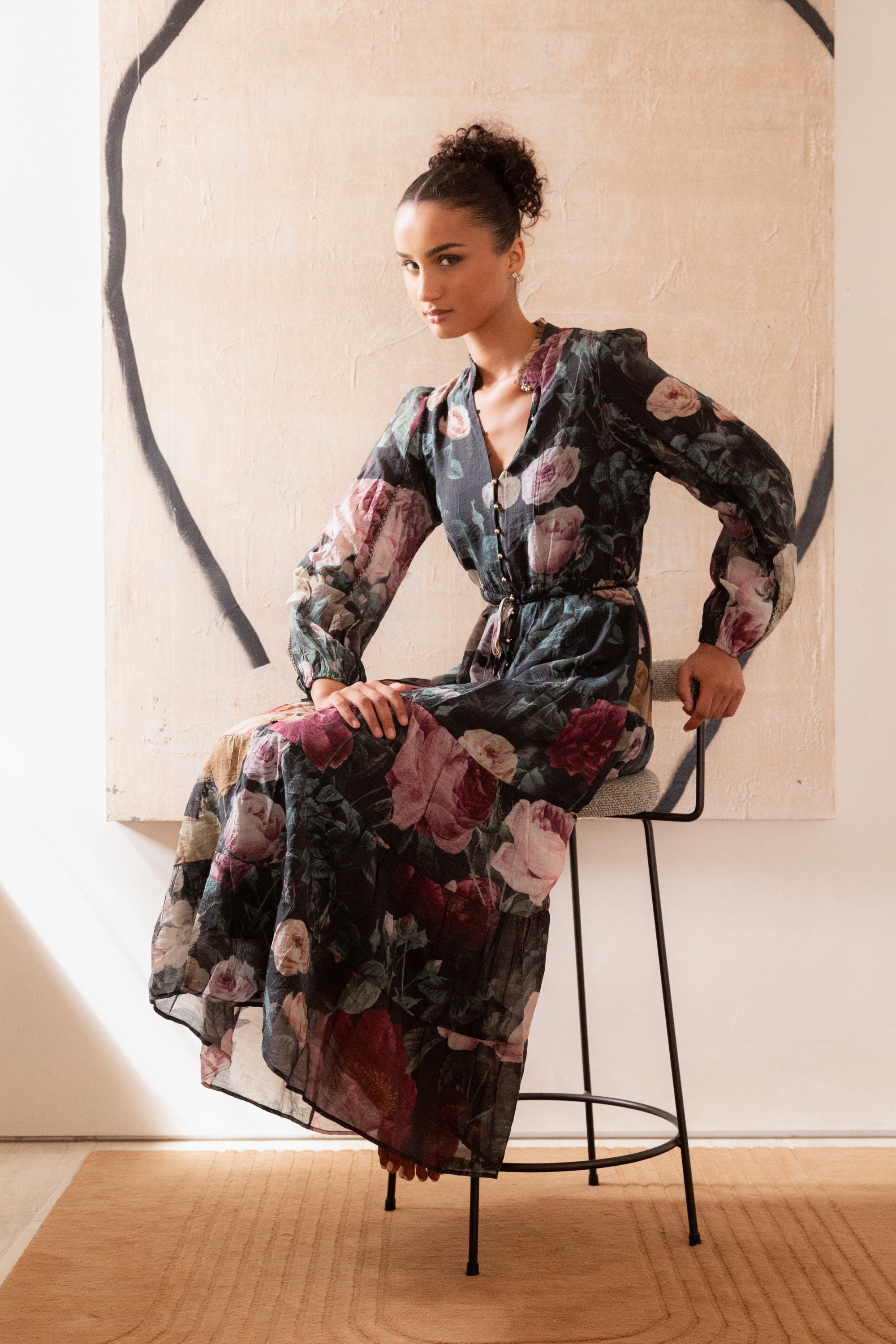 BRONYA FLORAL MAXI DRESS