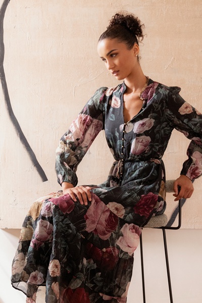 BRONYA FLORAL MAXI DRESS
