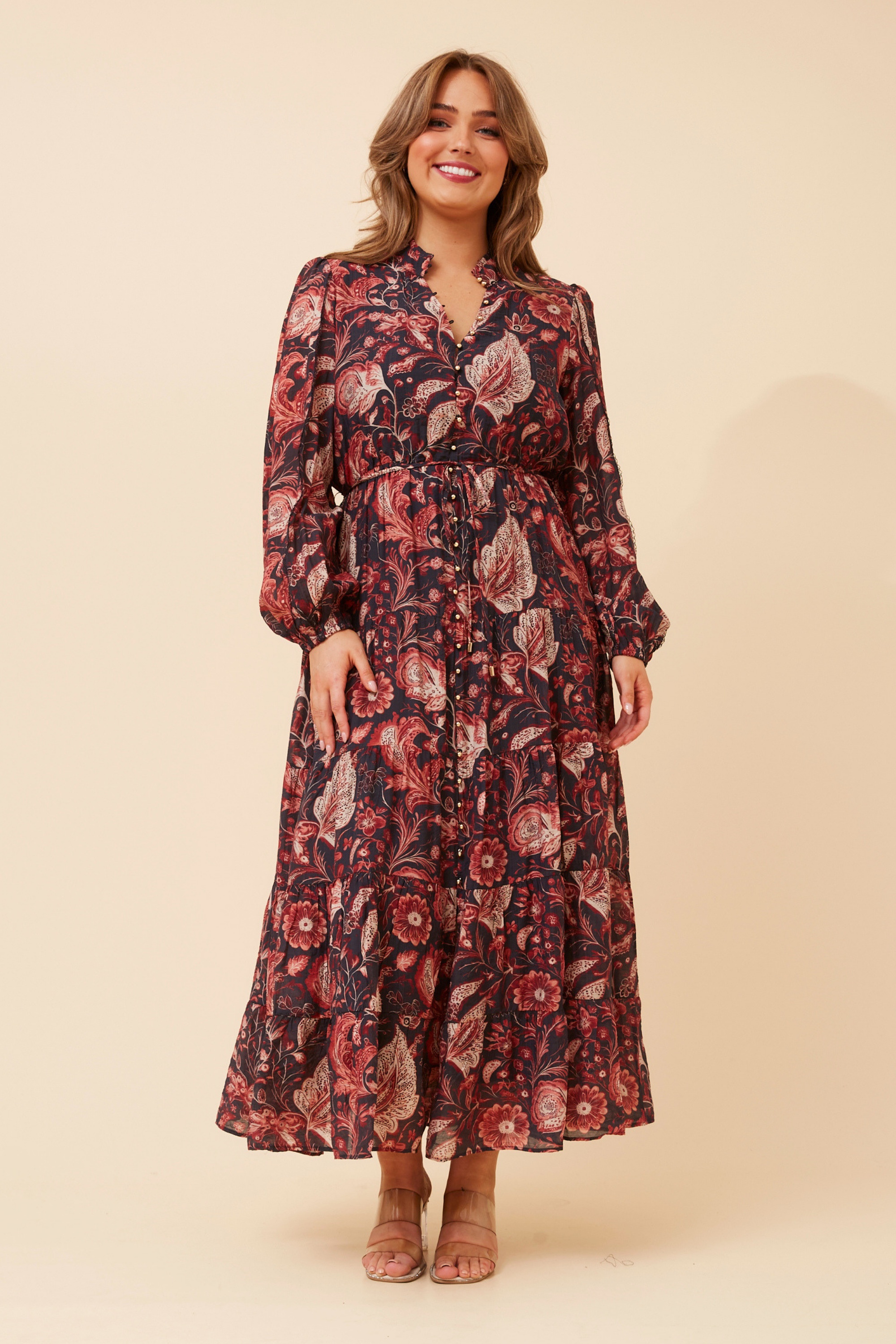 BRONYA PAISLEY PRINT MAXI DRESS
