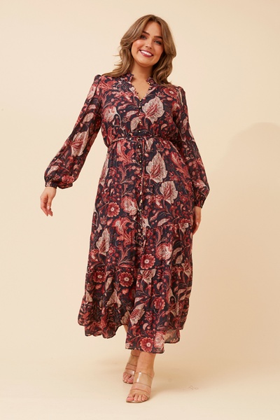 BRONYA PAISLEY PRINT MAXI DRESS