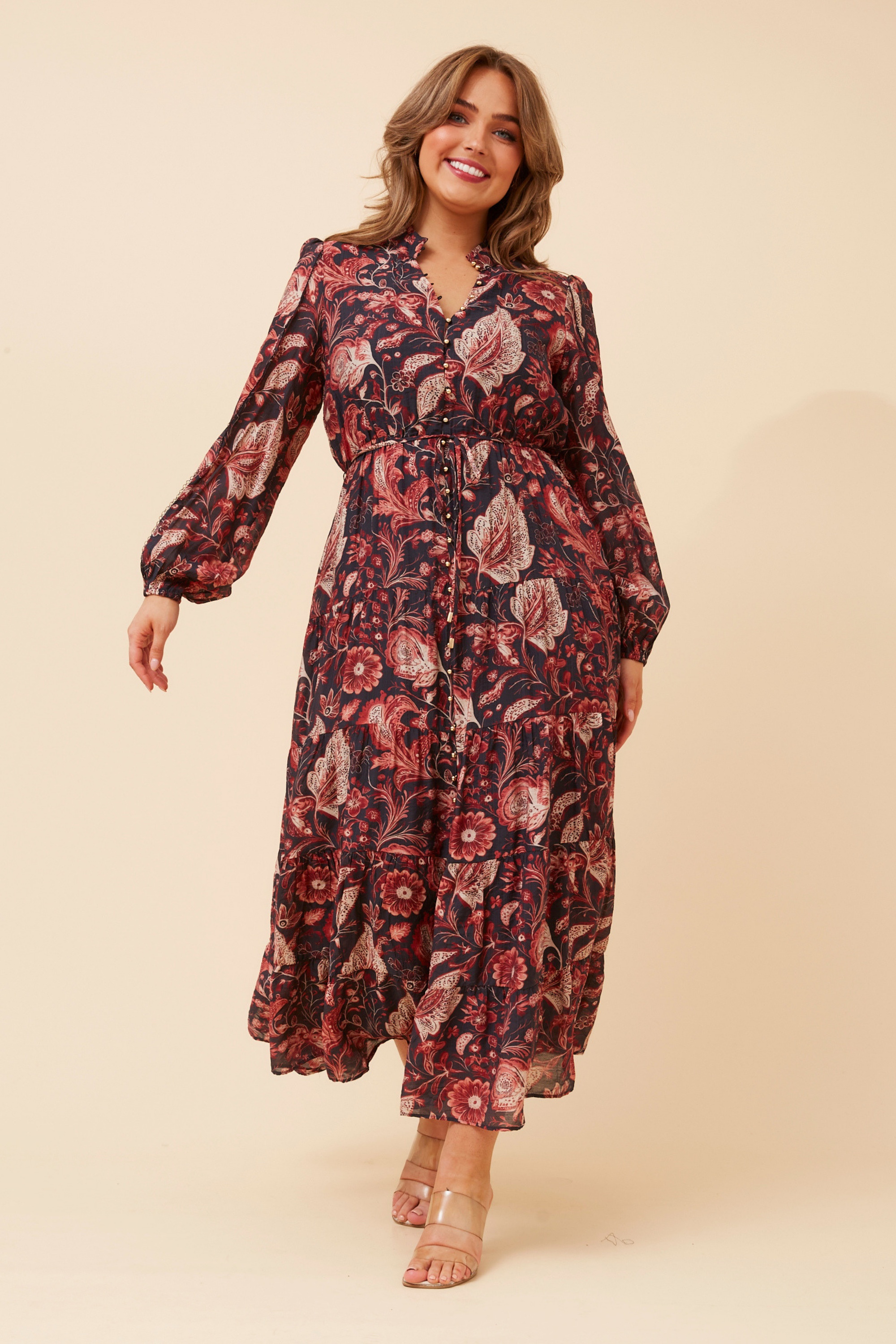 BRONYA PAISLEY PRINT MAXI DRESS