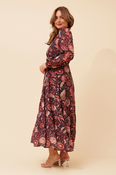BRONYA PAISLEY PRINT MAXI DRESS
