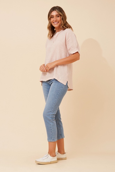 BRULA SOLID LINEN TOP