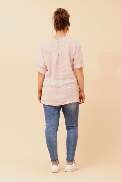 BRULA SOLID LINEN TOP