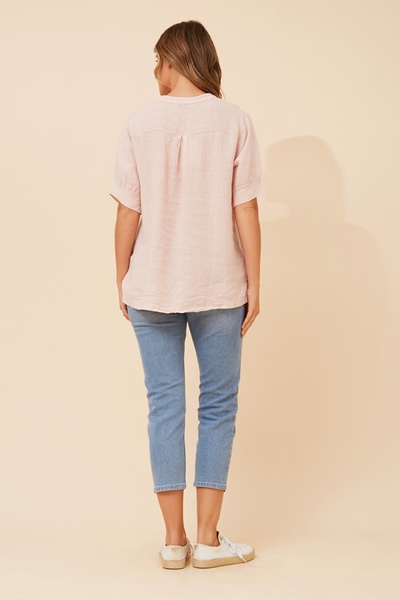 BRULA SOLID LINEN TOP