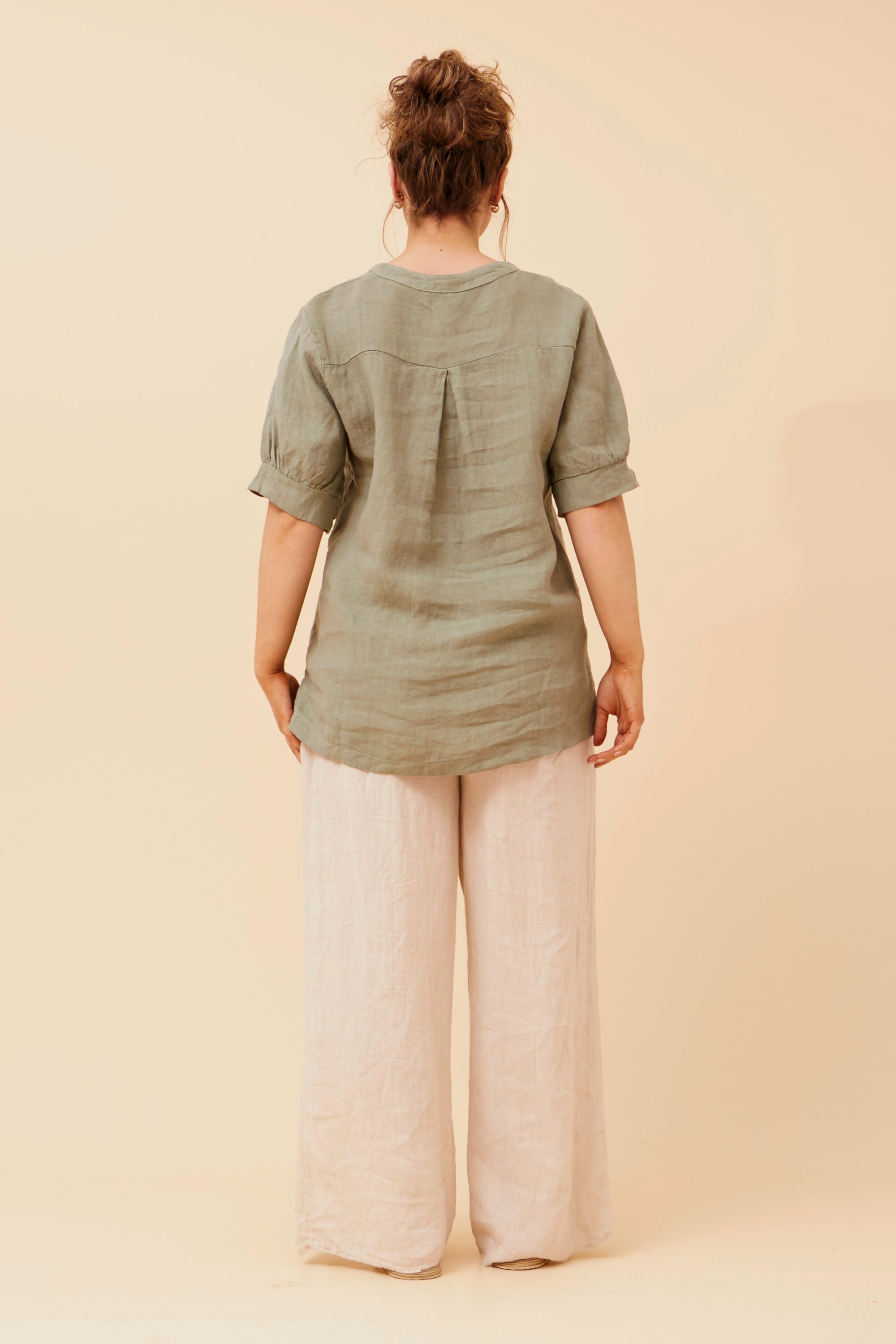 BRULA SOLID LINEN TOP