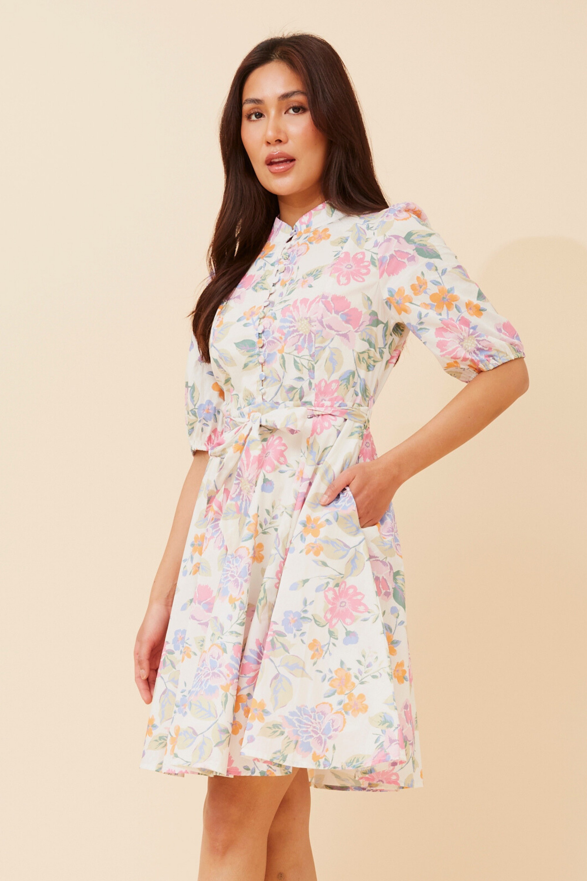 BRYNLEE FLORAL SHORT DRESS