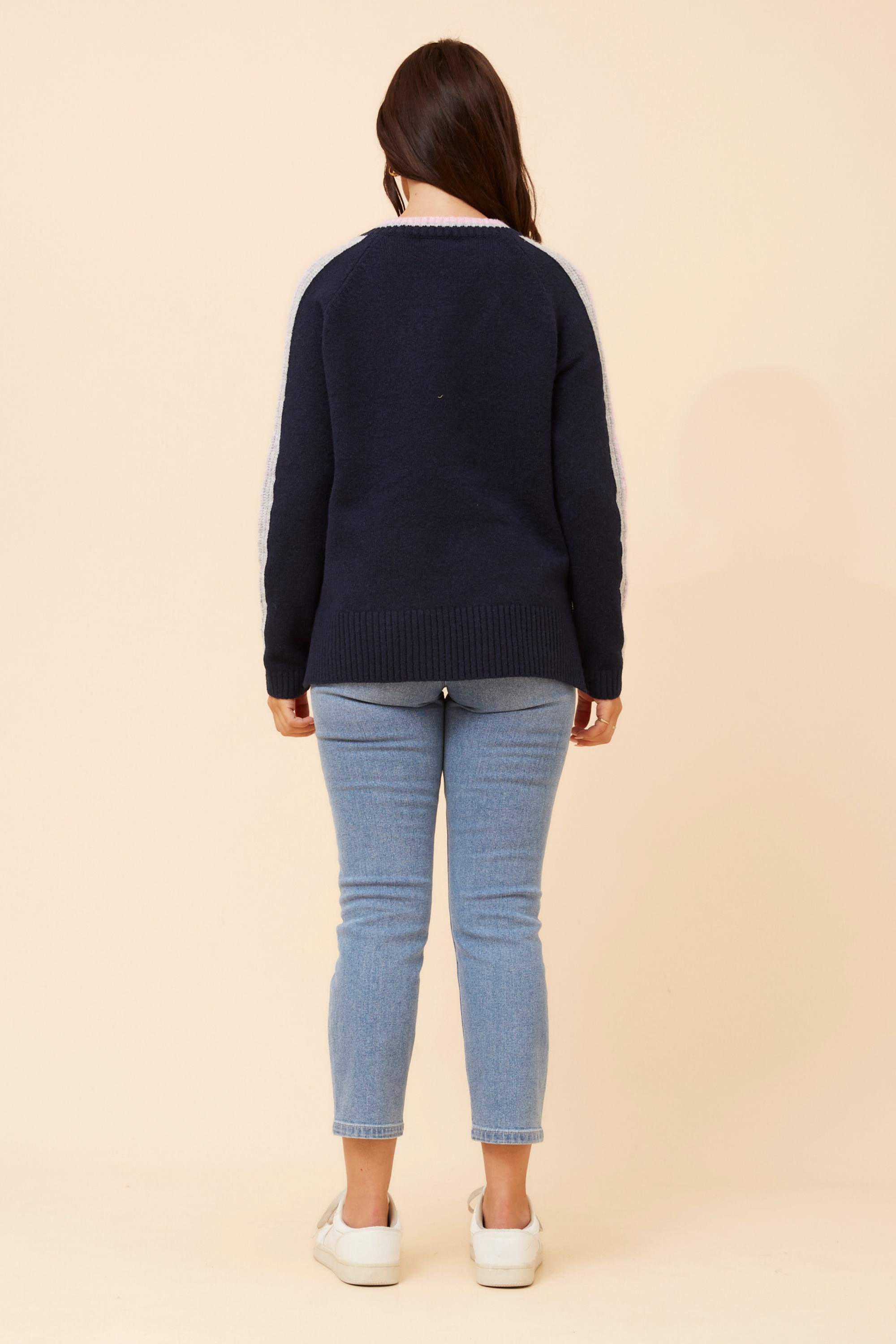 BRYSON STRIPE PRINT KNIT PULLOVER