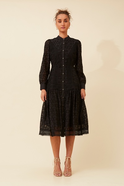 BURLINGTON FLORAL EMBROIDERED LACE DRESS