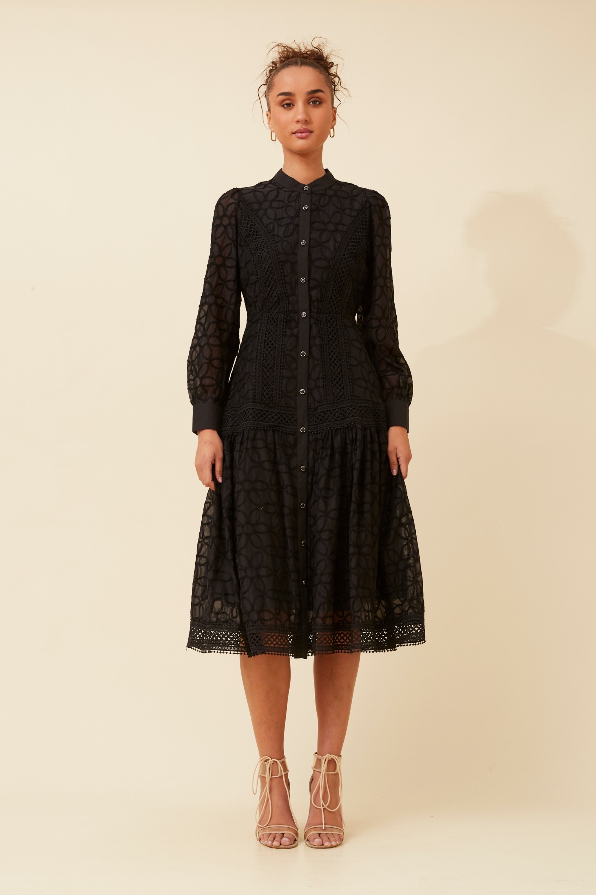 BURLINGTON FLORAL EMBROIDERED LACE DRESS