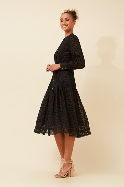 BURLINGTON FLORAL EMBROIDERED LACE DRESS