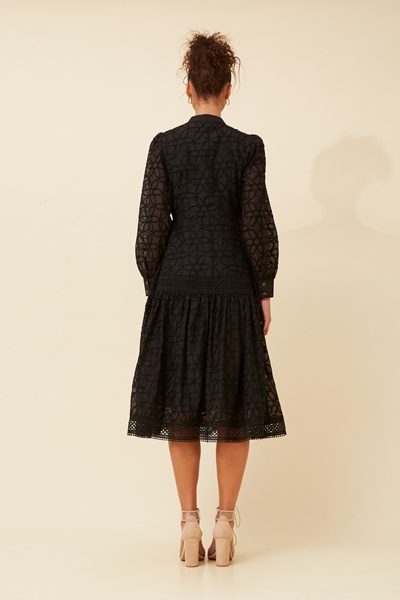 BURLINGTON FLORAL EMBROIDERED LACE DRESS