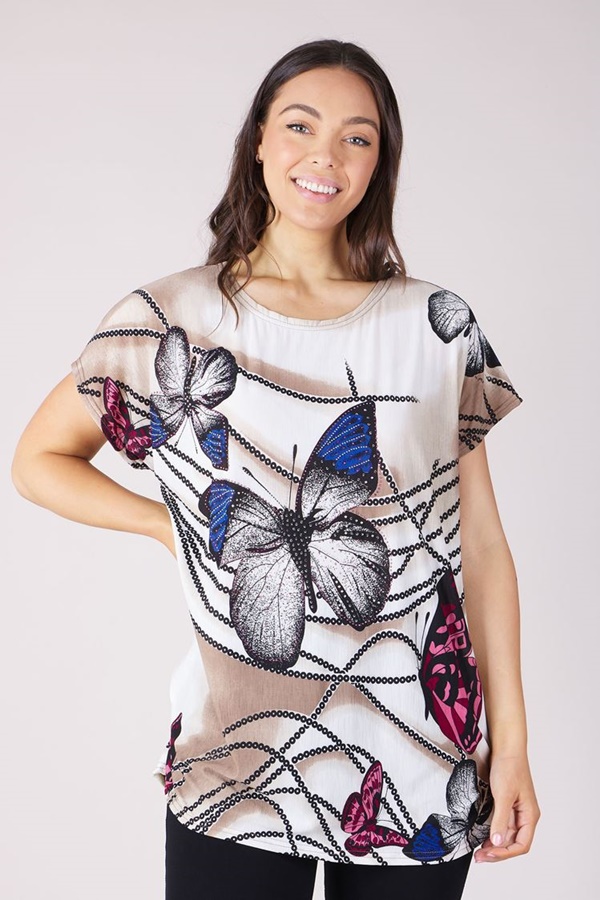 BUTTERFLY PRINT TOP BUTTERFLY PRINT TOP