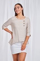 Button Front Asymmetric Top