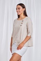 Button Front Asymmetric Top