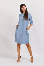 Button Front Linen Dress