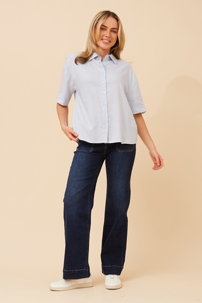 CALEB LINEN BLEND TOP