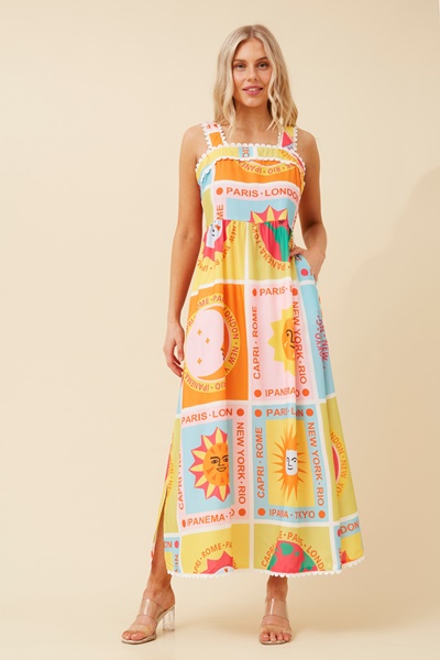 CALEIGH PATCHWORK MAXI DRESS