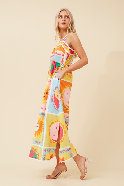 CALEIGH PATCHWORK MAXI DRESS