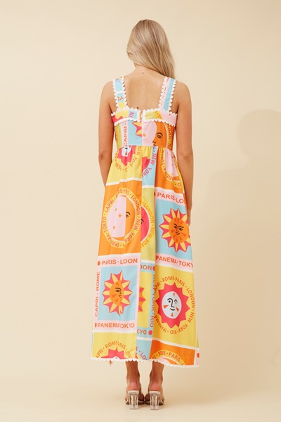 CALEIGH PATCHWORK MAXI DRESS