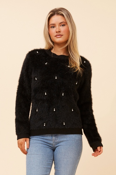 CALEN EYELASH KNIT PULLOVER