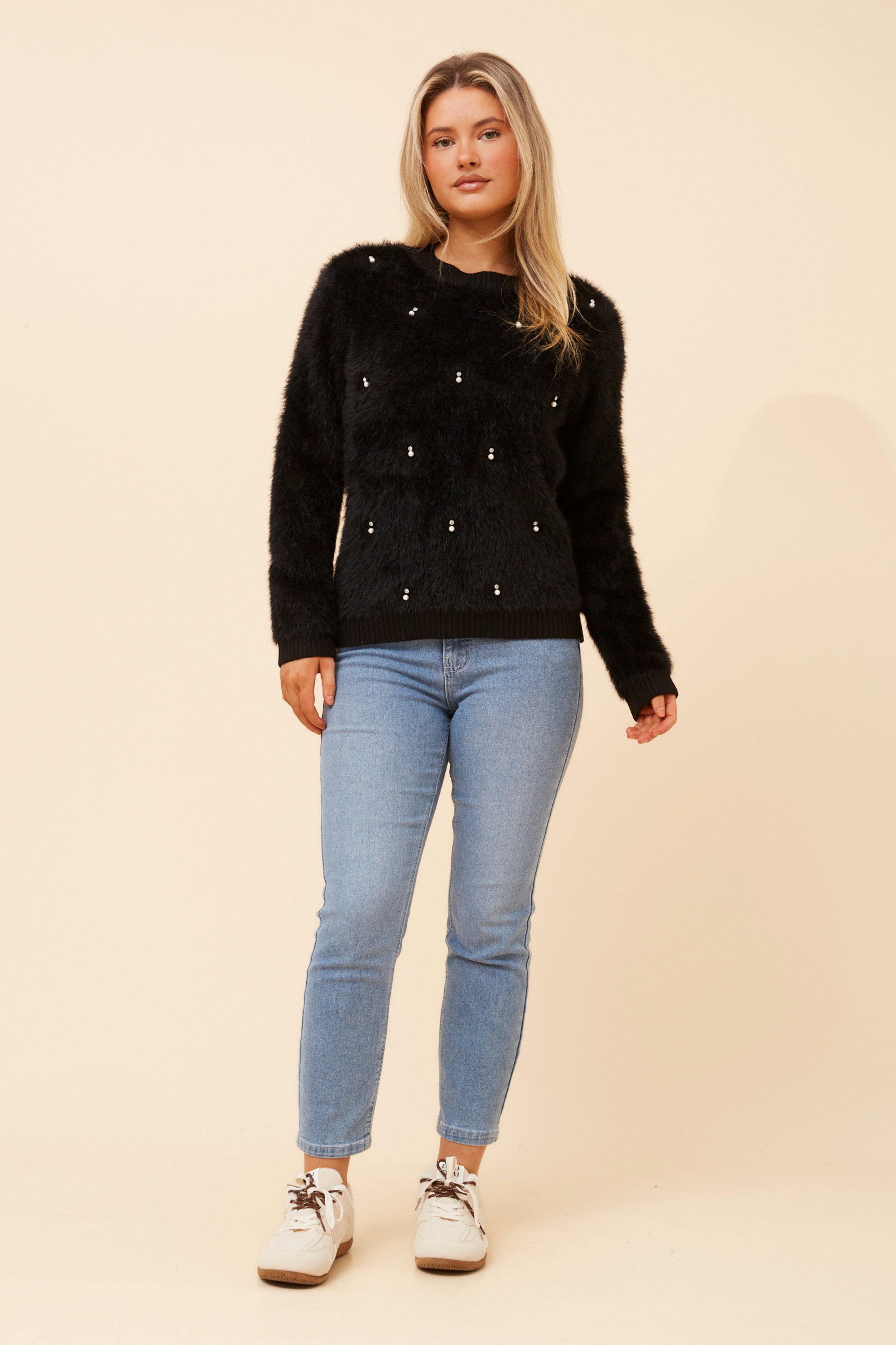 CALEN EYELASH KNIT PULLOVER