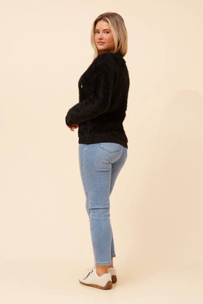CALEN EYELASH KNIT PULLOVER