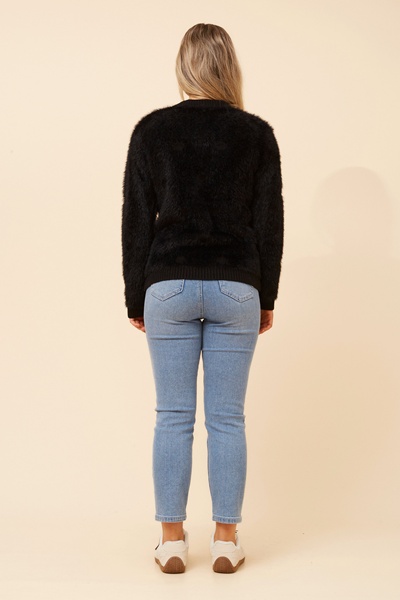 CALEN EYELASH KNIT PULLOVER