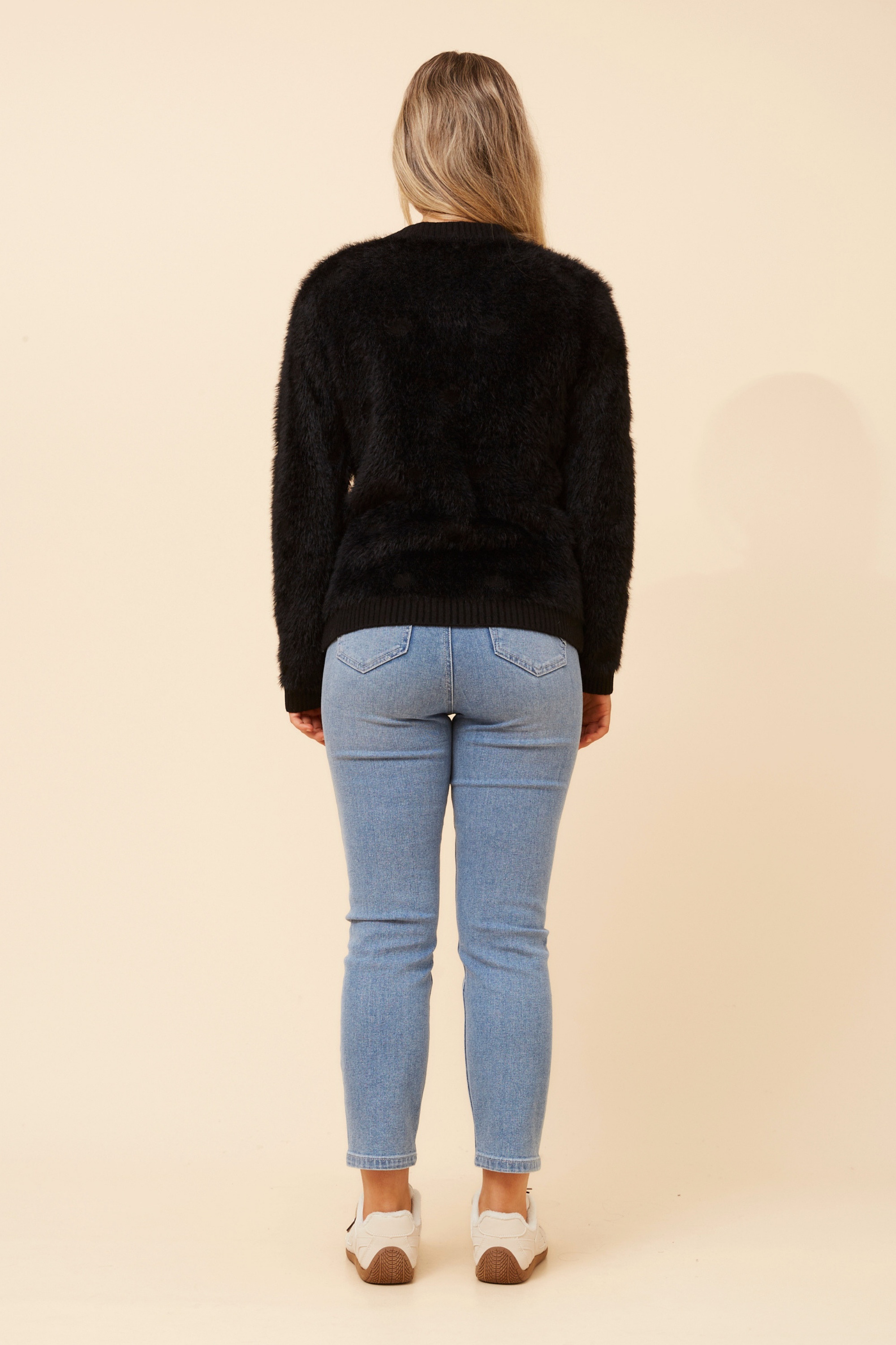 CALEN EYELASH KNIT PULLOVER