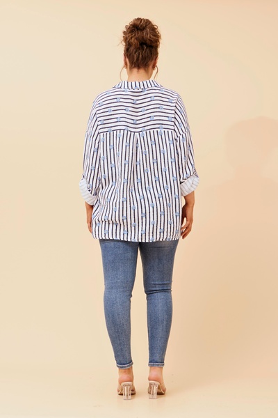 CALLEEN STRIPE PRINT SHIRT