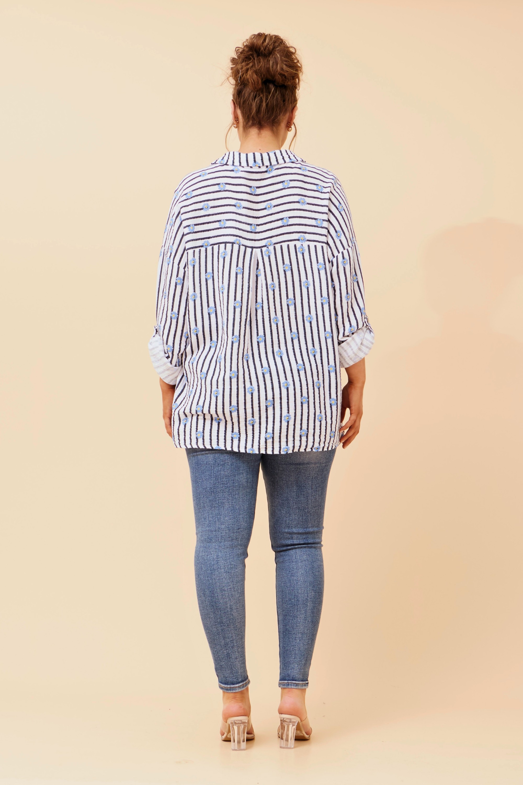 CALLEEN STRIPE PRINT SHIRT