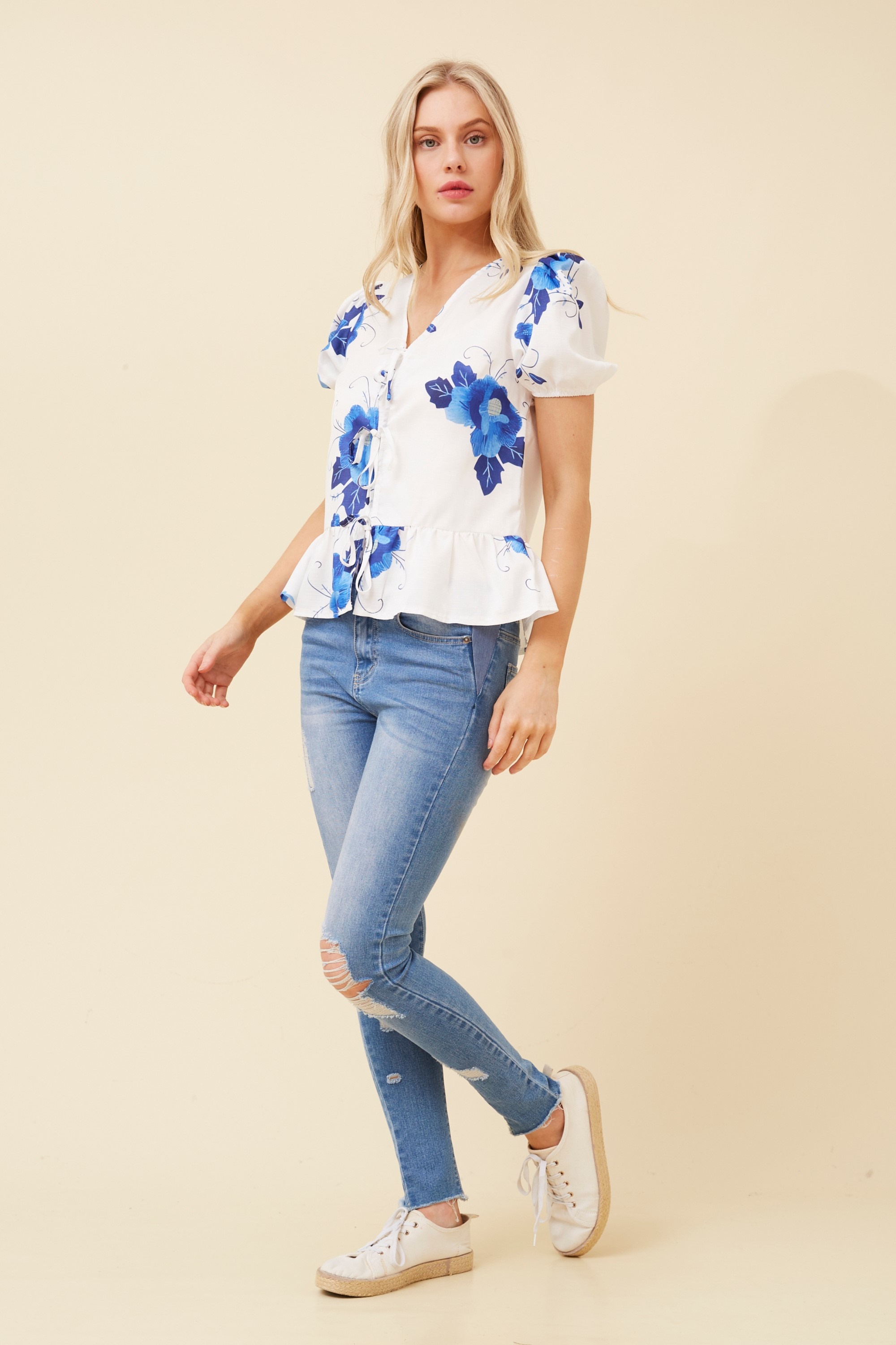 CALLIOPE FLORAL PRINT TOP