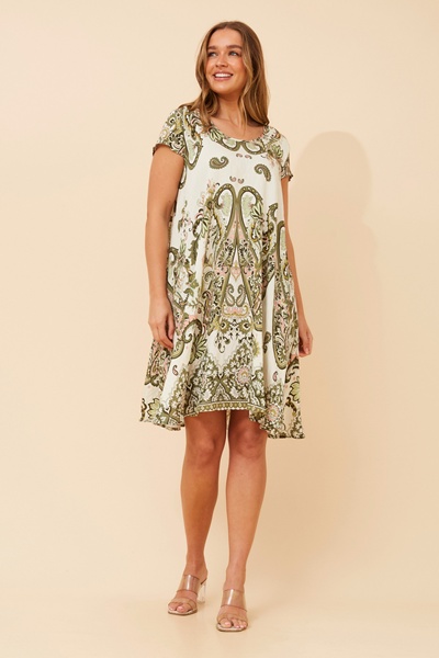 CAMELINA PAISLEY PRINT DRESS