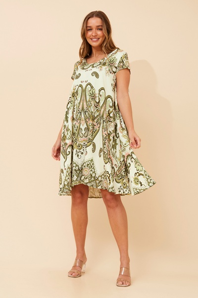 CAMELINA PAISLEY PRINT DRESS