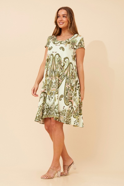 CAMELINA PAISLEY PRINT DRESS