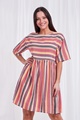 CANDY STRIPE BABYDOLL DRESS