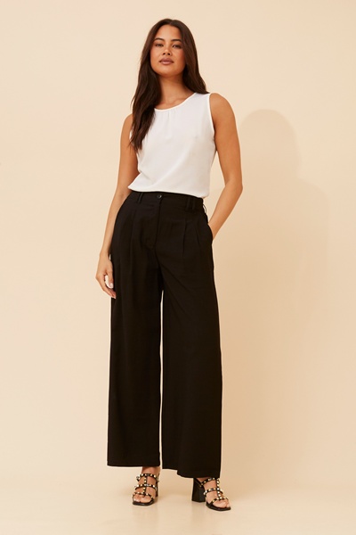 CAPRINA PLEATED WIDE LEG PANTS