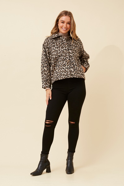 CARDELLE ANIMAL PRINT JACKET