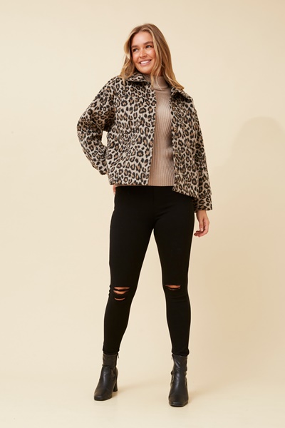 CARDELLE ANIMAL PRINT JACKET