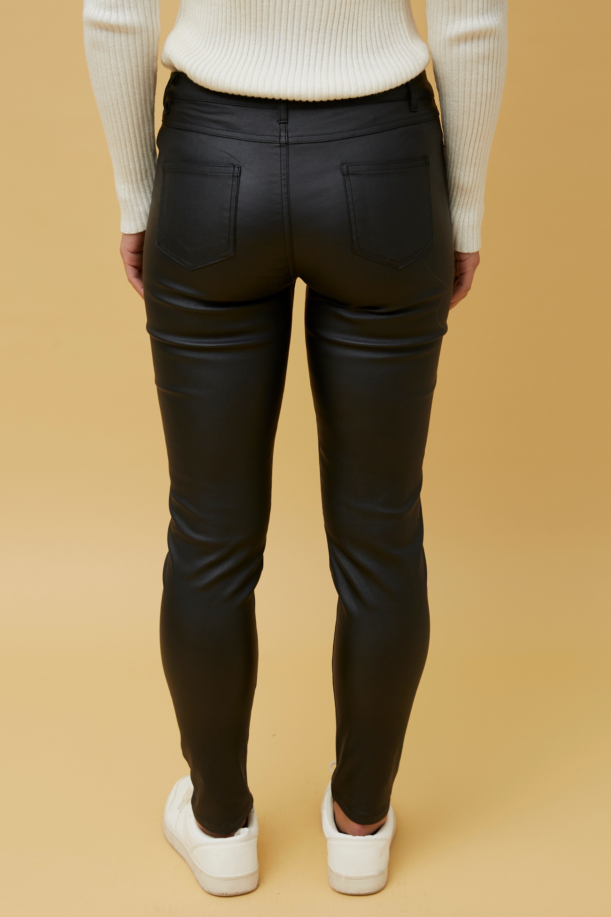 CARIS VEGAN LEATHER PANTS