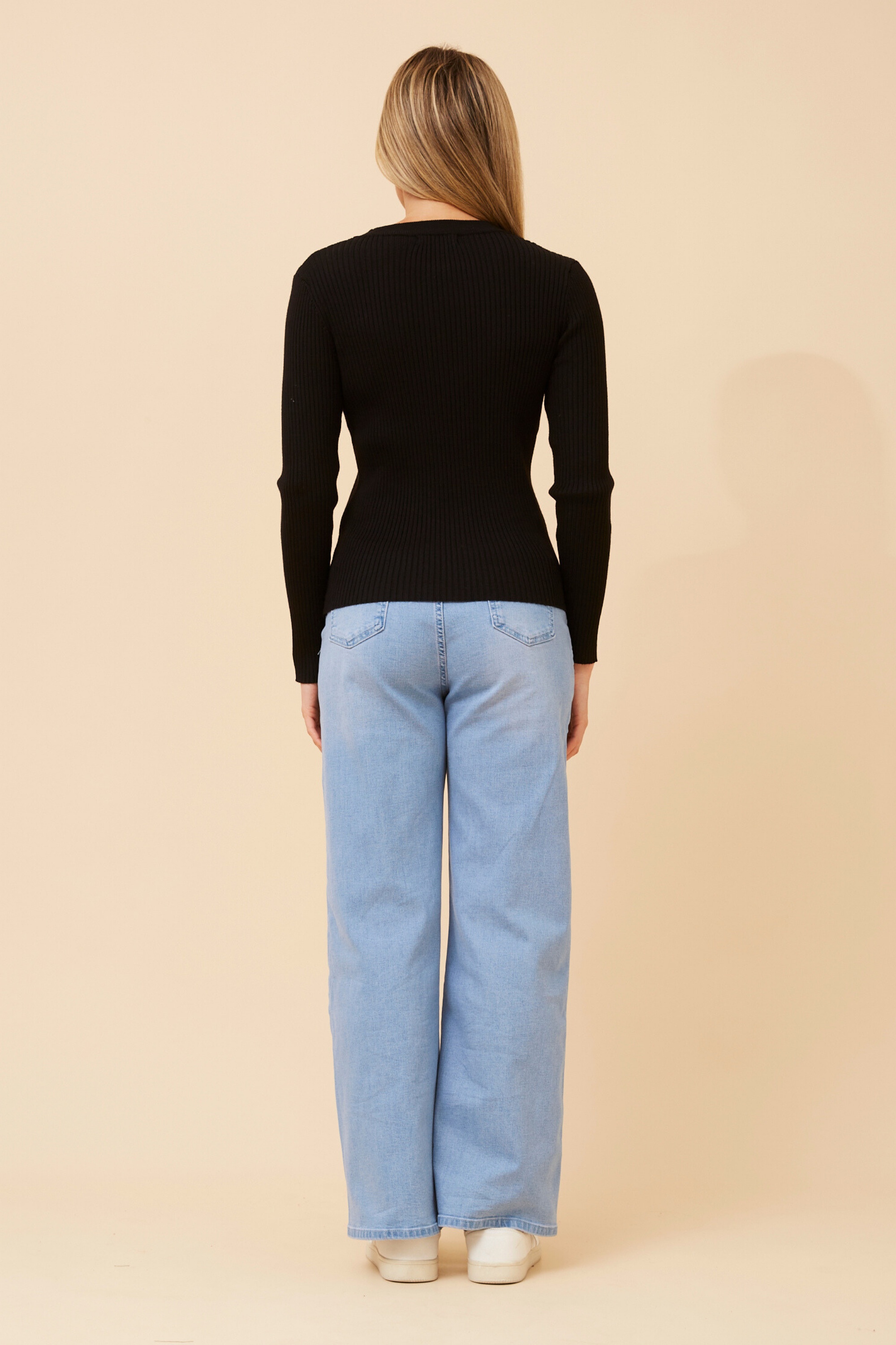 CARLETTA SOLID KNIT PULLOVER