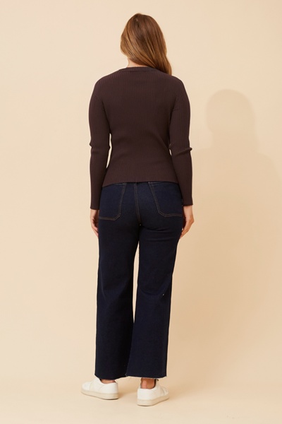 CARLETTA SOLID KNIT PULLOVER
