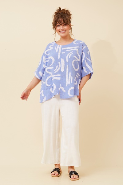 CARMELLA ABSTRACT PRINT TOP